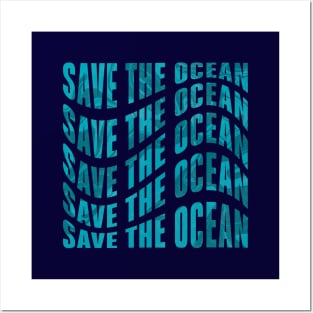 Save the ocean waves Posters and Art